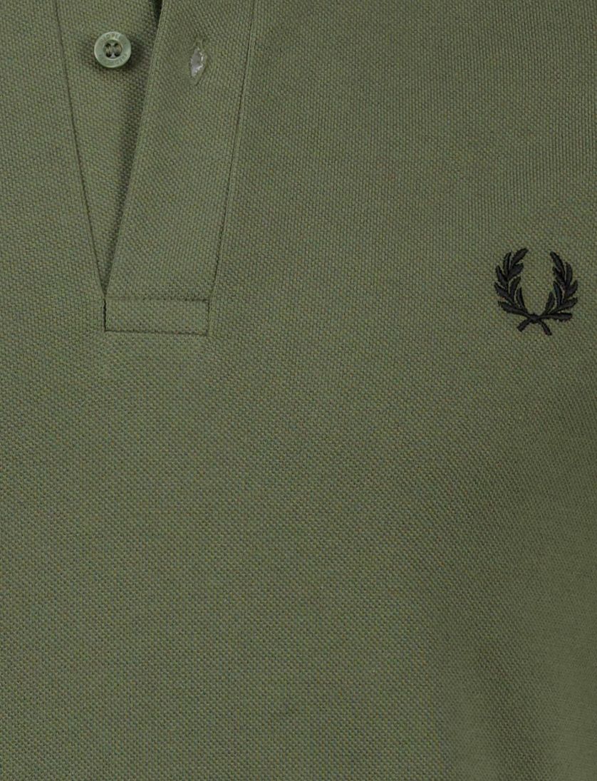 poloshirt Fred Perry donkergroen effen katoen