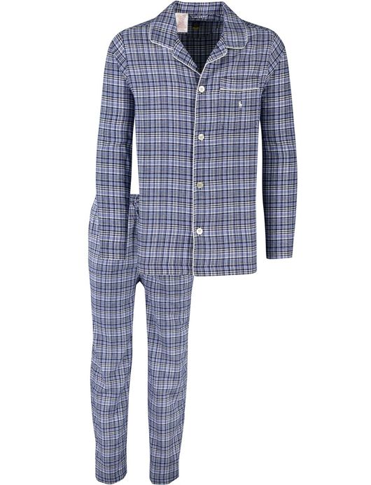 Polo Ralph Lauren Pyjama blauw ruit katoen