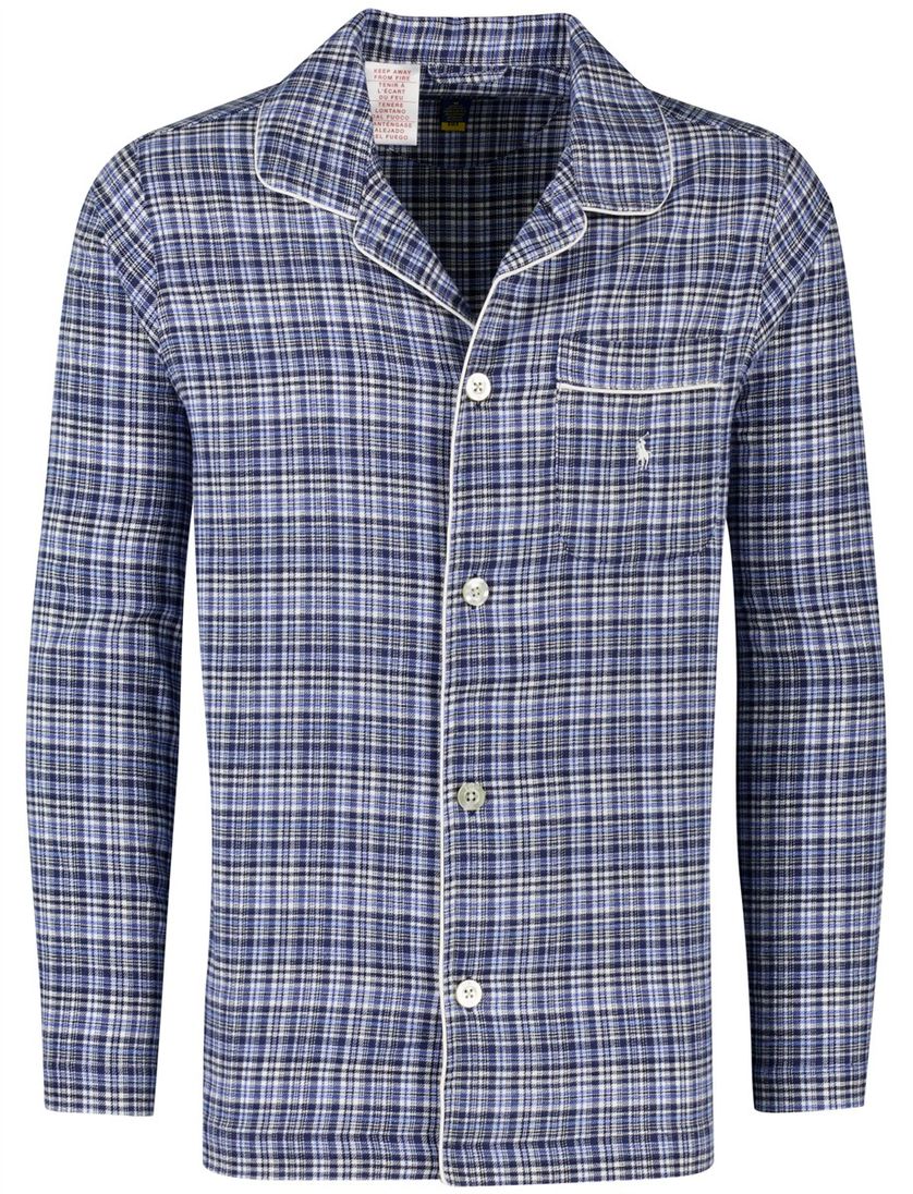 Polo Ralph Lauren Pyjama blauw ruit 100% katoen