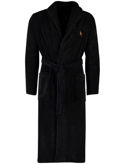 Zwarte Polo Ralph Lauren bear badjas katoen