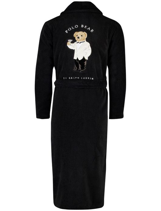 Zwarte Polo Ralph Lauren bear badjas katoen