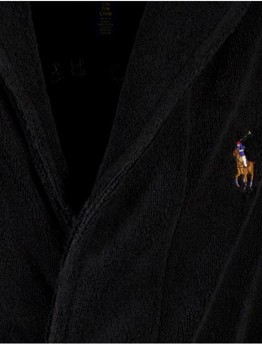 Polo Ralph Lauren badjas zwart katoen