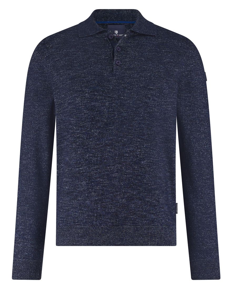 State of Art polo lange mouw donkerblauw