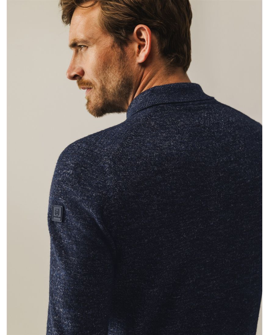 State of Art polo lange mouw donkerblauw