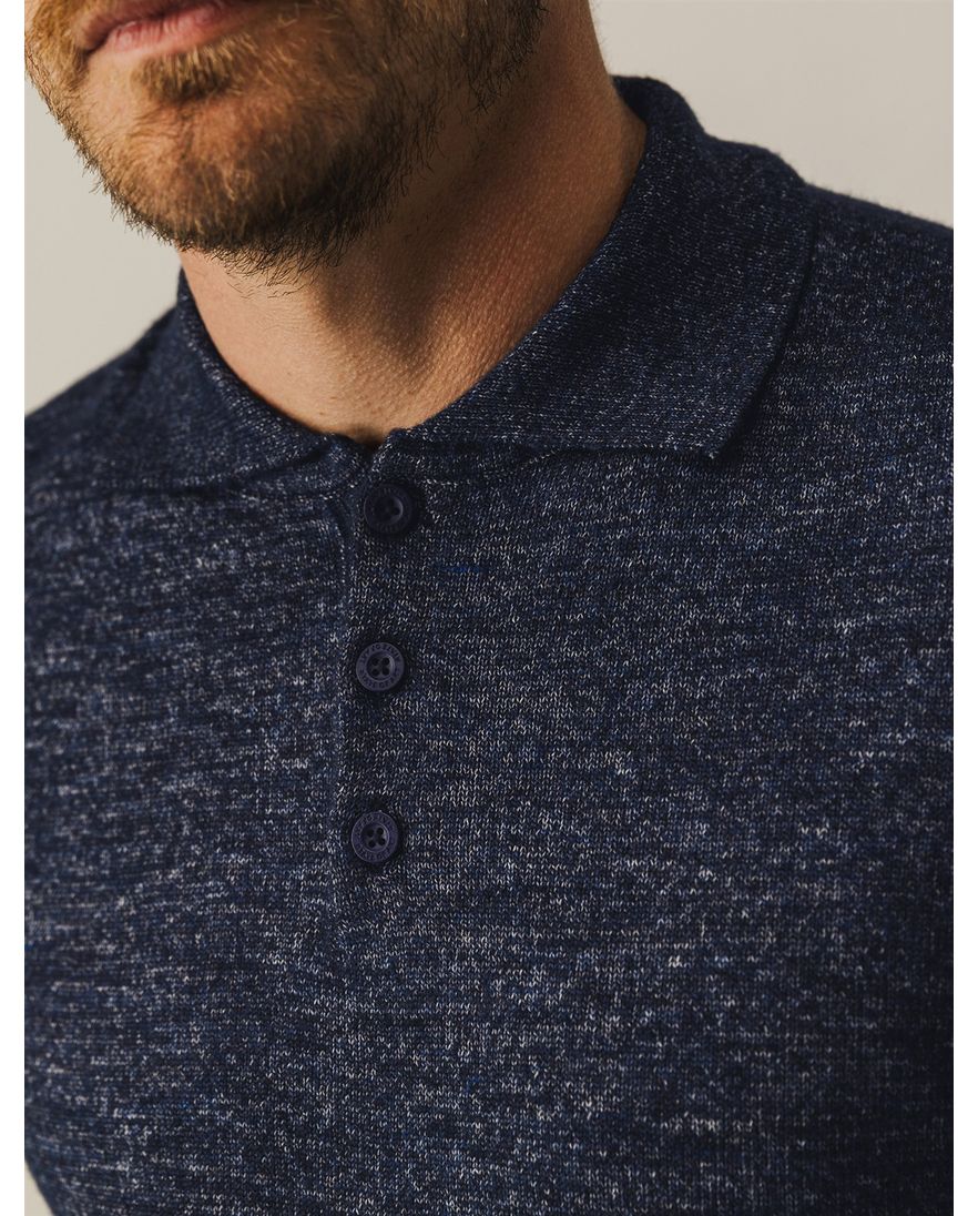 State of Art polo lange mouw donkerblauw