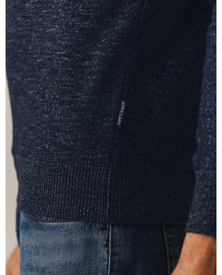 State of Art polo lange mouw donkerblauw