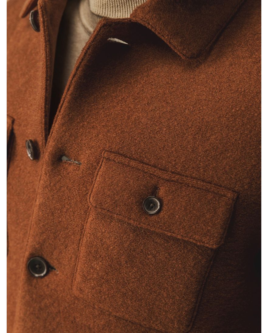 State of Art overshirt oranje borstzakken effen