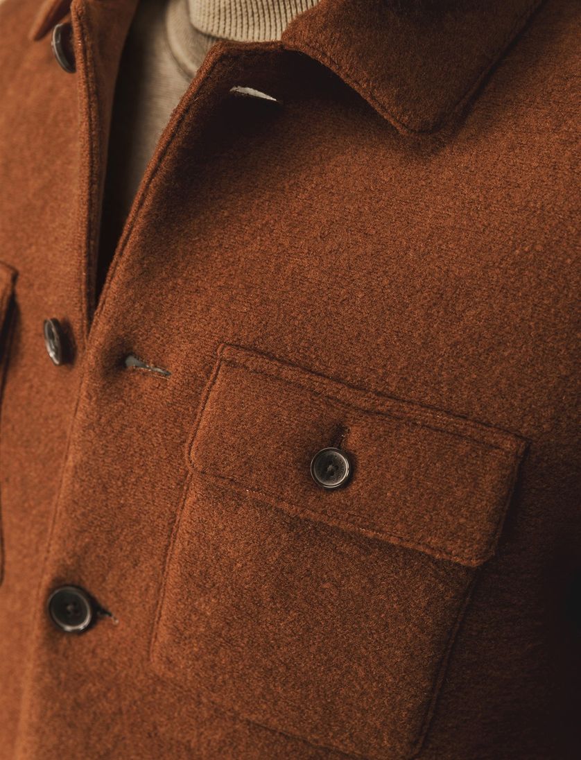 State of Art overshirt oranje borstzakken polyester