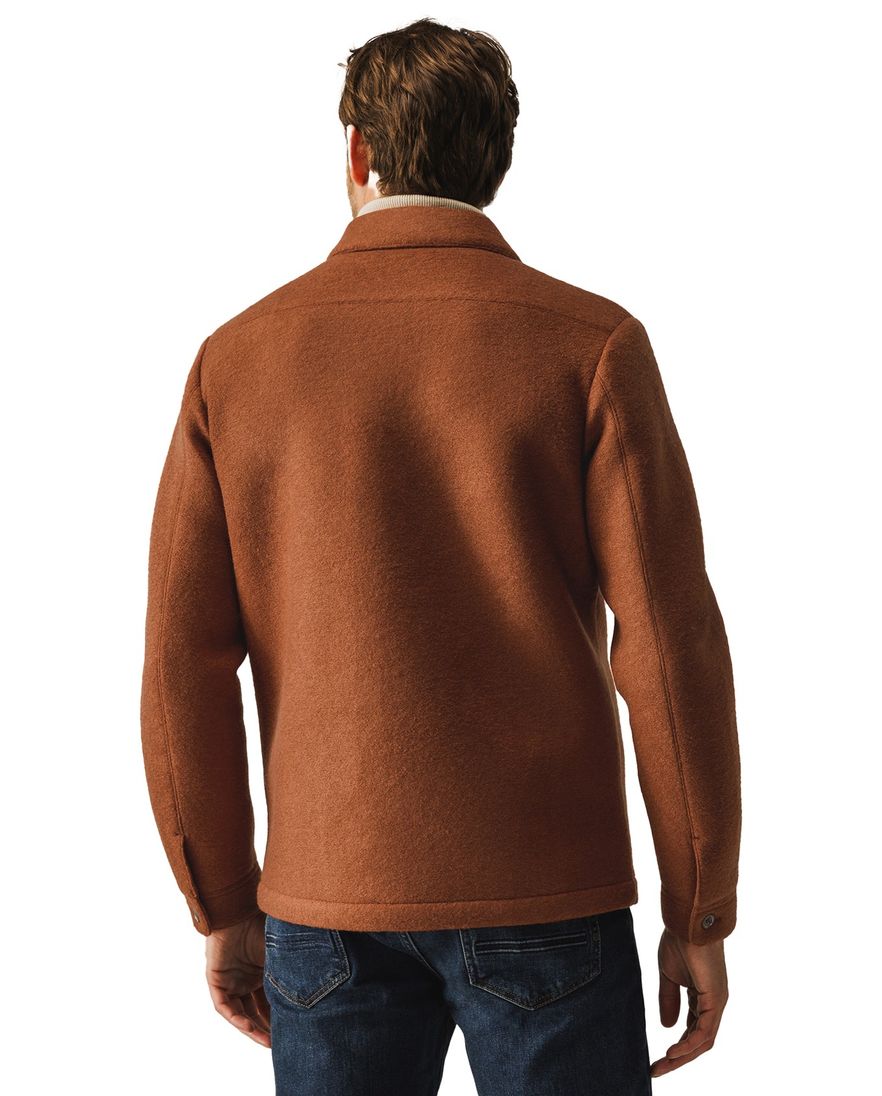 State of Art overshirt oranje borstzakken effen