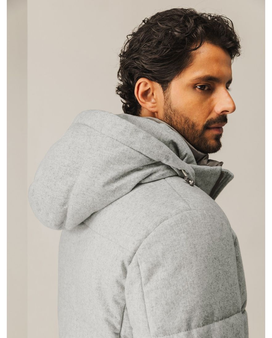 State of Art Regular fit winterjas wol gemeleerd