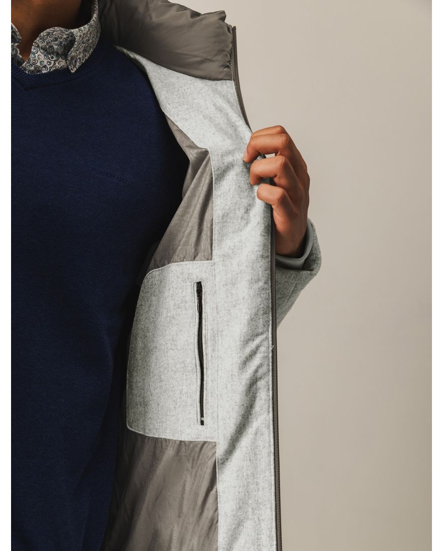 State of Art Regular fit winterjas wol gemeleerd