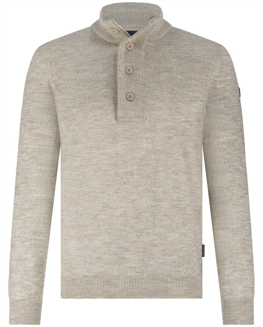 State of Art trui half-zip gemêleerd acryl