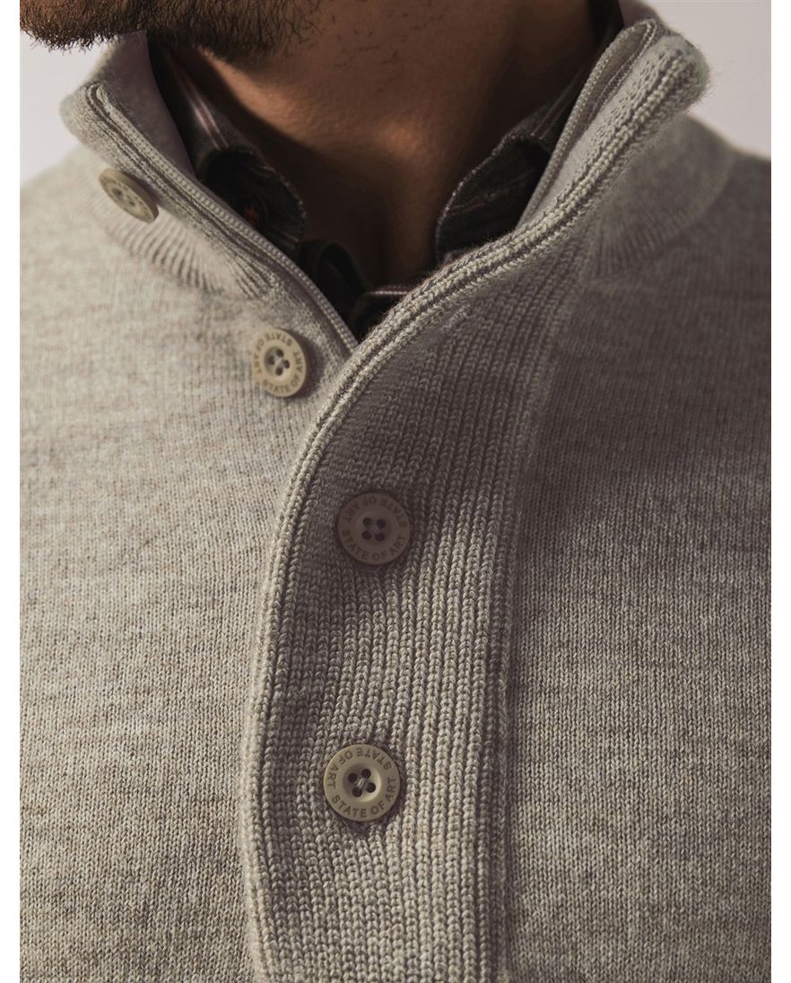 State of Art trui half-zip gemêleerd acryl