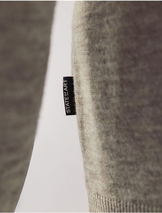 State of Art trui half-zip gemêleerd