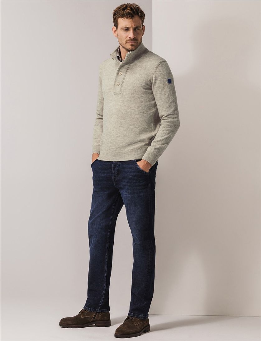 State of Art trui half-zip gemêleerd lange mouw