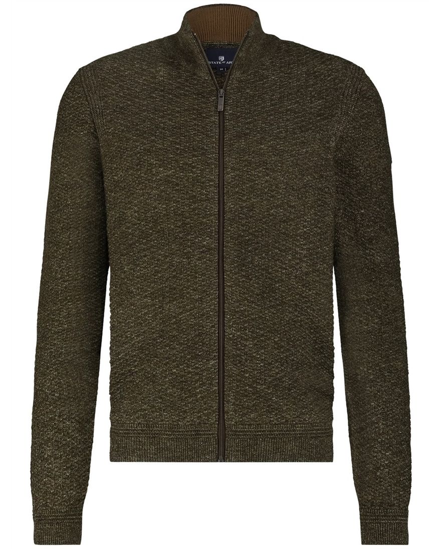 NZA vest groen gemêleerd acryl