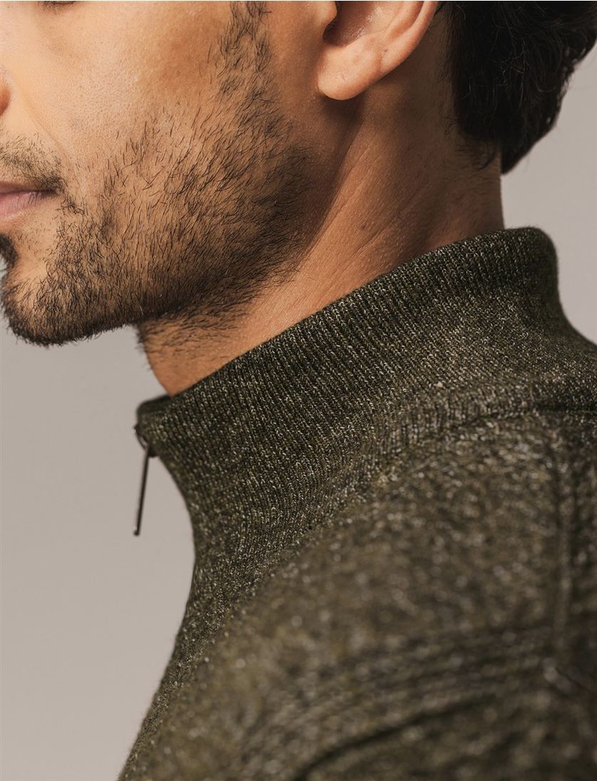 NZA vest groen gemêleerd zonder capuchon