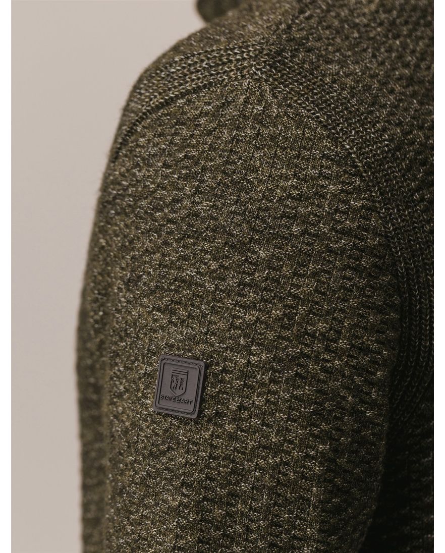 NZA vest groen gemêleerd acryl