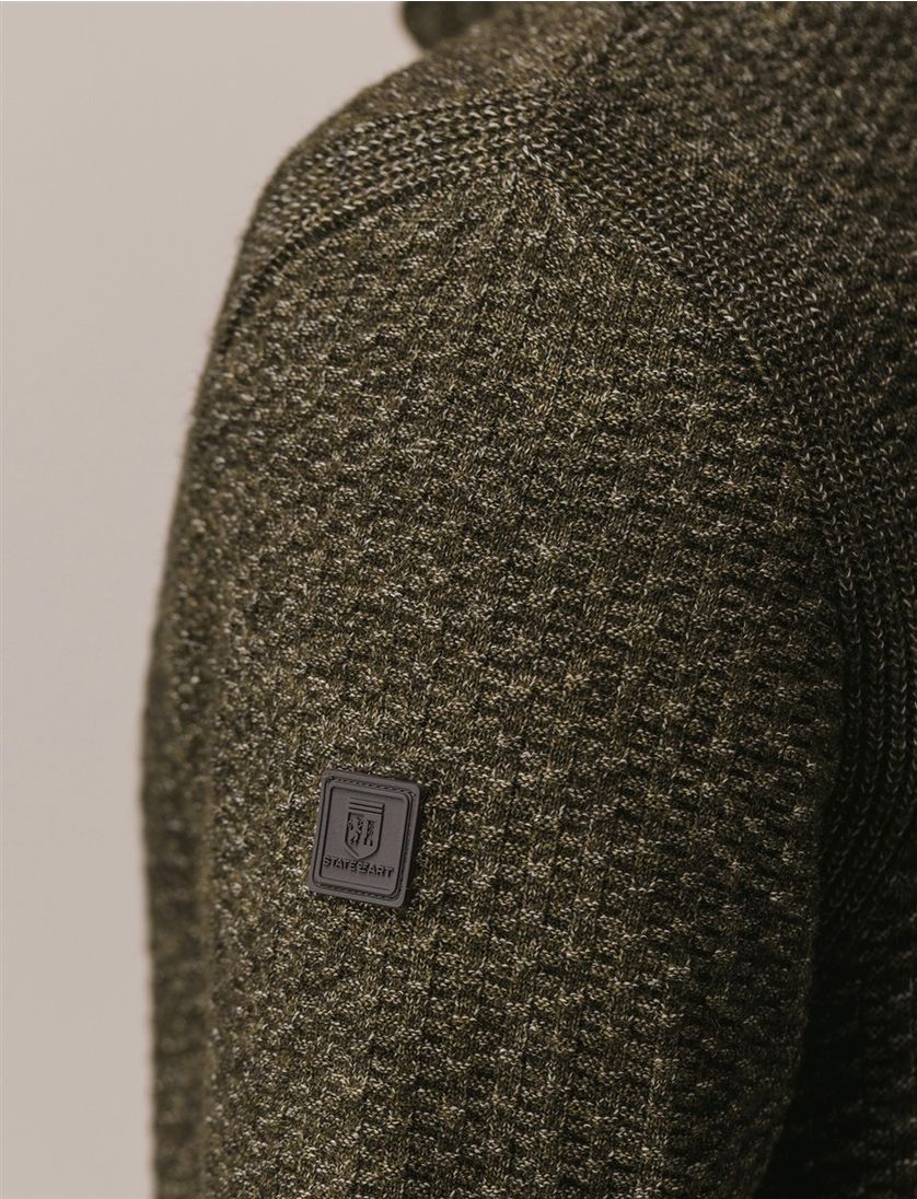 NZA vest groen gemêleerd zonder capuchon