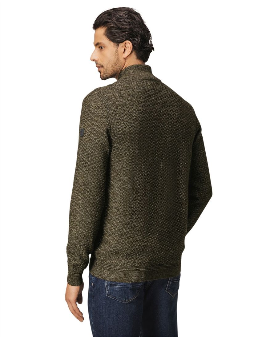 NZA vest groen gemêleerd zonder capuchon