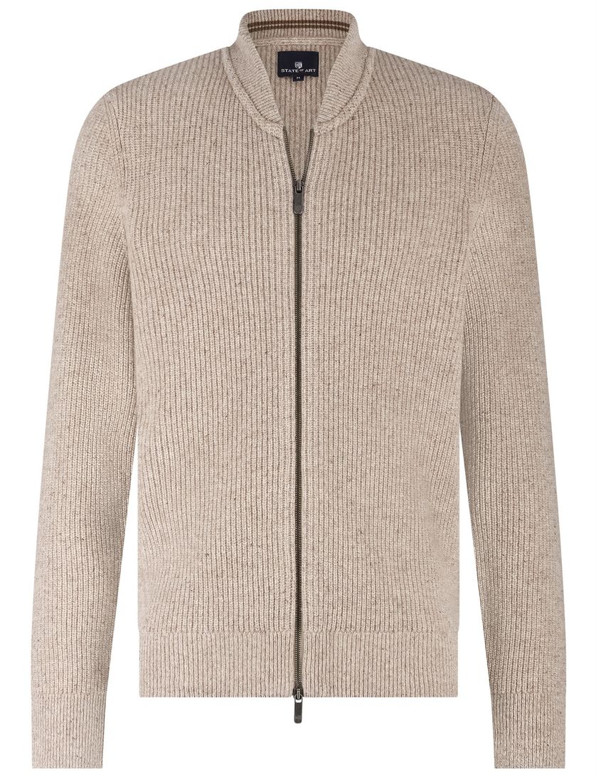 Beige wollen sweatvest State of Art