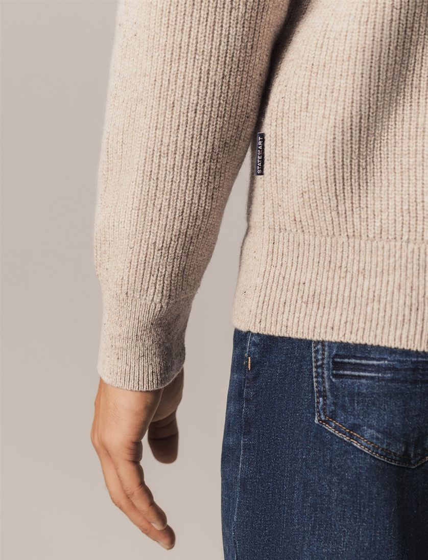 Beige wollen sweatvest State of Art