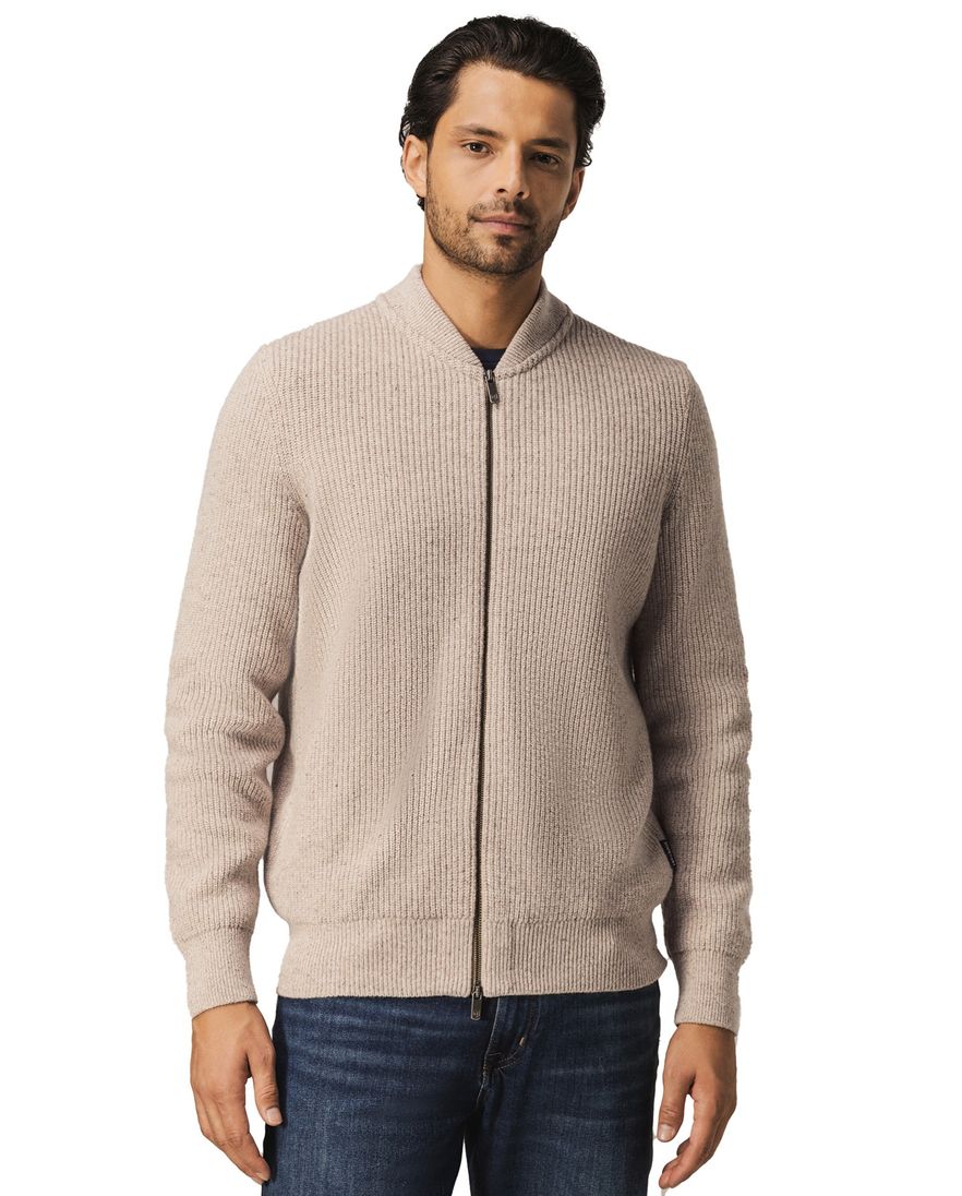 Sweatvest State of Art normale fit beige wol