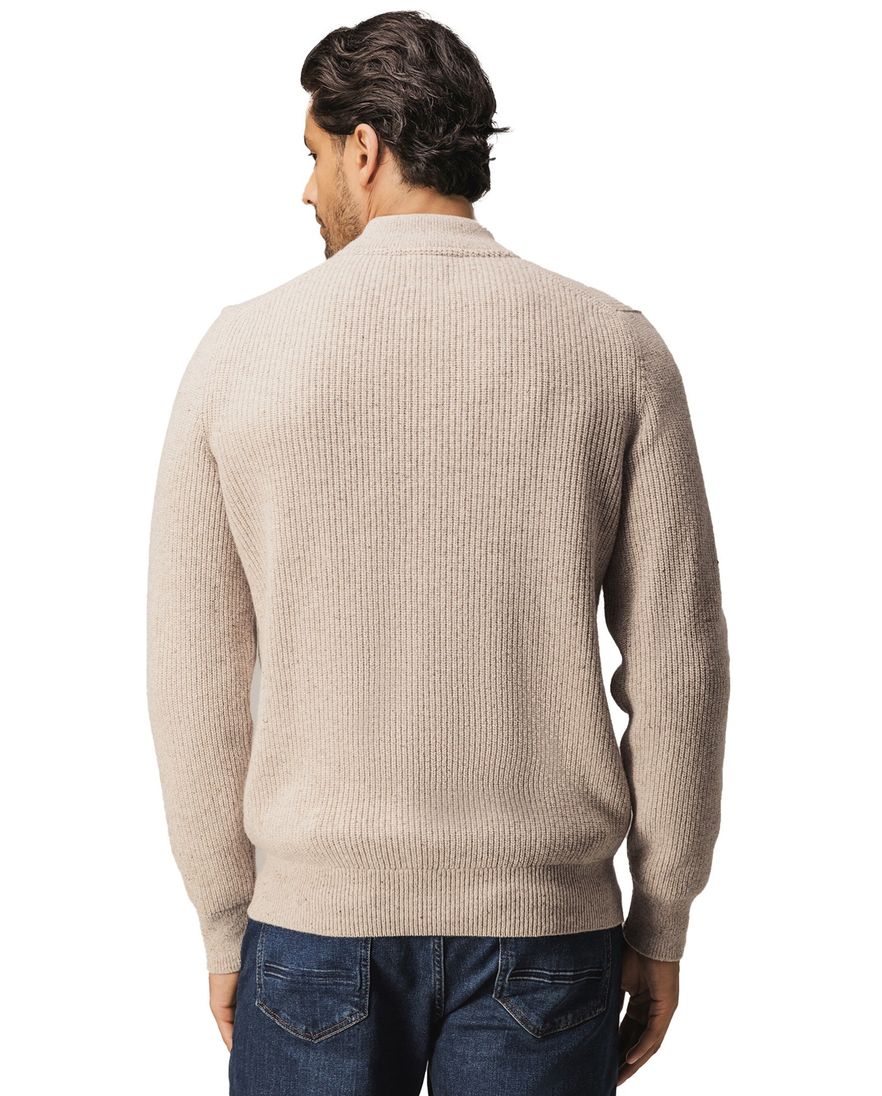 Sweatvest State of Art normale fit beige wol