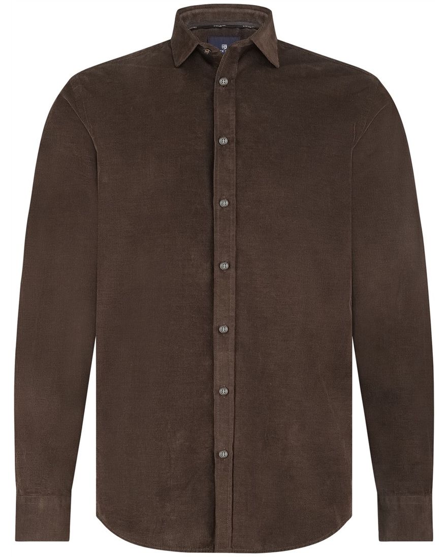 State of Art overhemd bruin corduroy katoen
