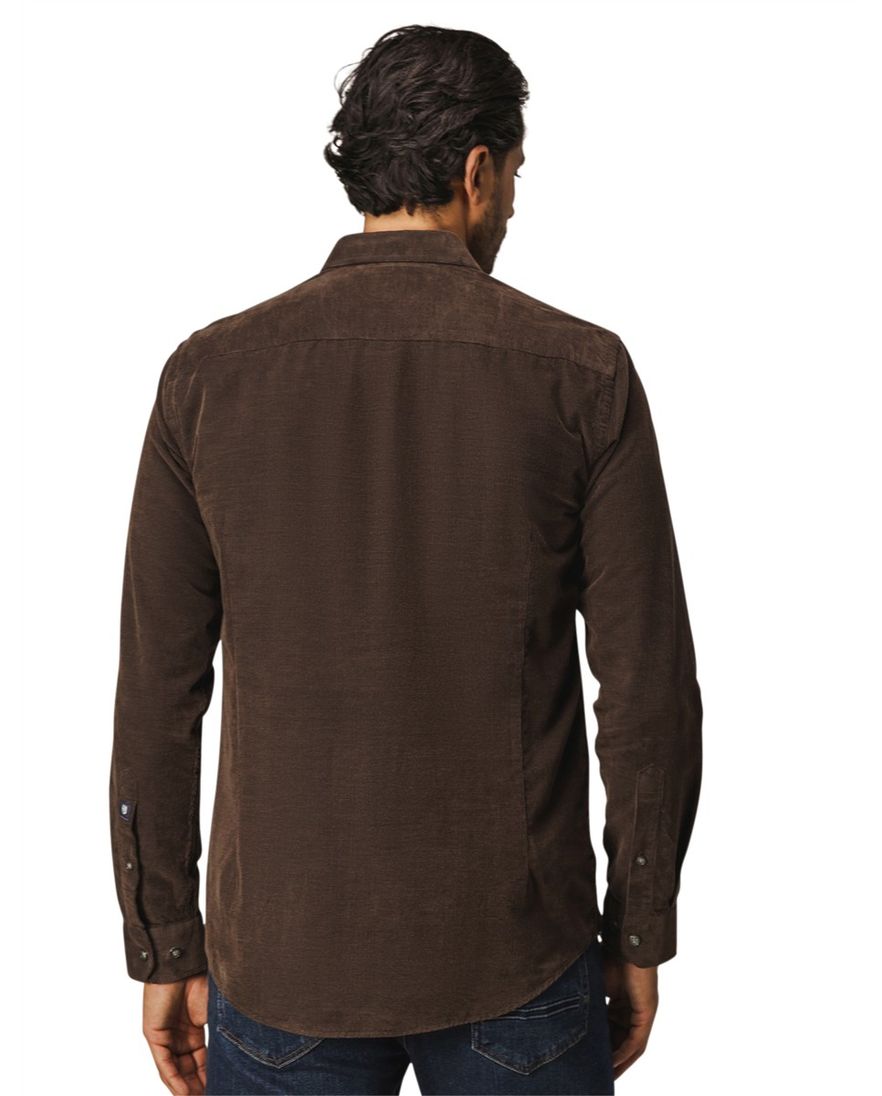 State of Art overhemd bruin corduroy katoen