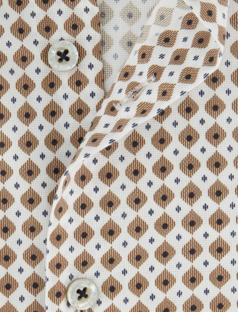 State of Art overhemd bruin patroon