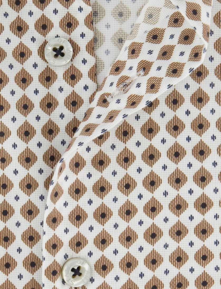 State of Art overhemd bruin patroon