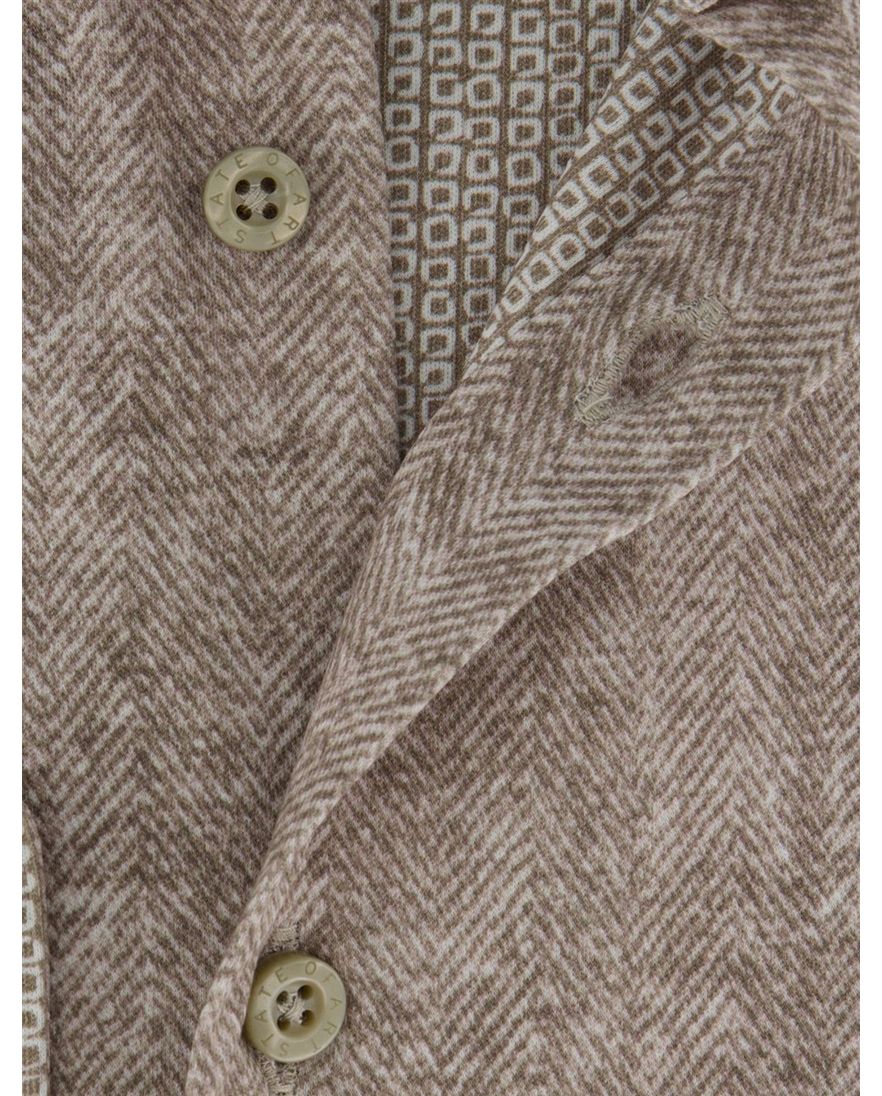 Wijde fit overhemd State of Art katoen beige