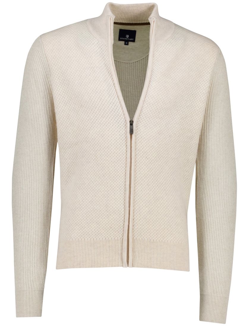 State of Art Vest beige lamswol regular fit