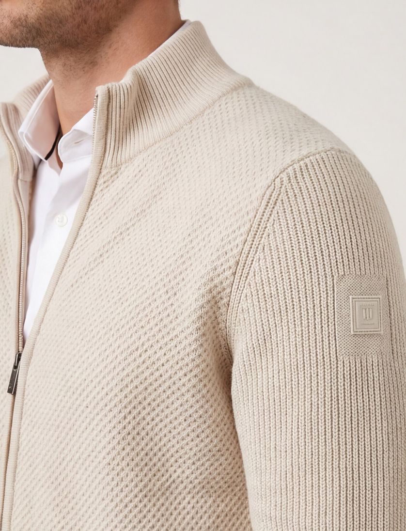 State of Art Vest beige lamswol regular fit