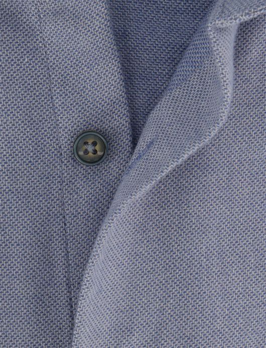 State of Art effen overhemd donkerblauw katoen
