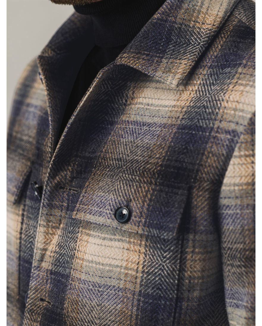 State of Art wijde fit Overshirt bruin geruit