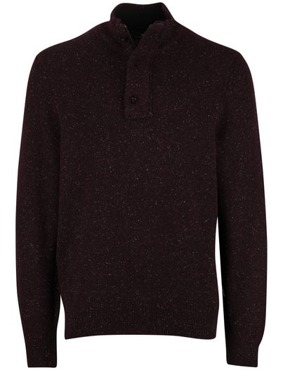 State of Art State of art bordeaux trui half zip wijde fit