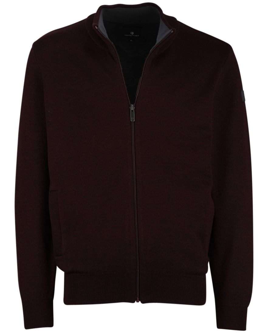 State of Art rood katoen effen wijde fit