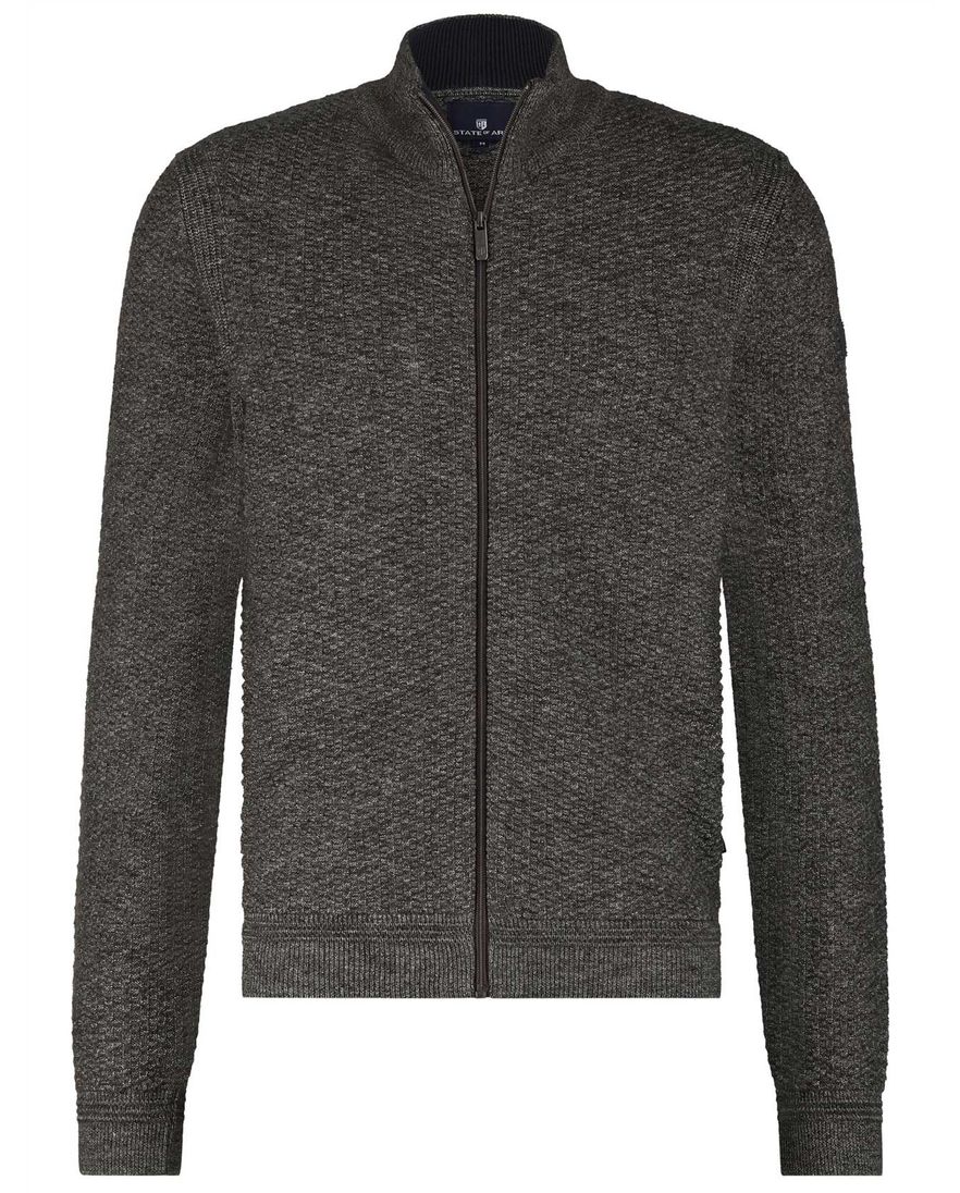 Sweatvest State of Art normale fit grijs acryl