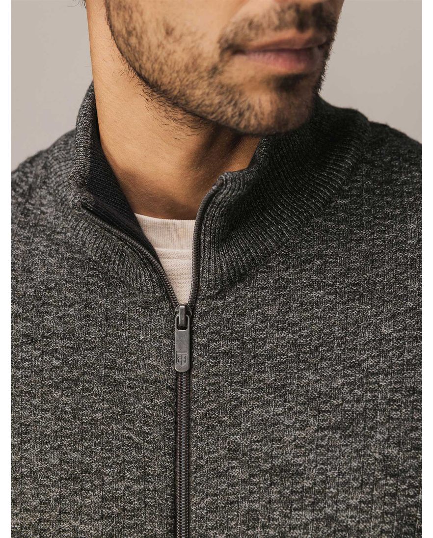 Sweatvest State of Art normale fit grijs acryl