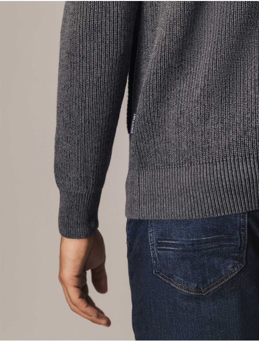 State of Art sweatvest grijs normale fit katoen