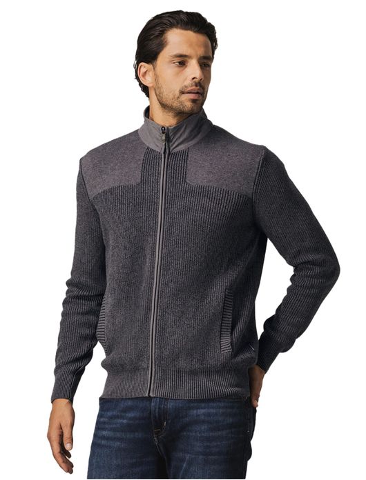 State of Art sweatvest grijs normale fit katoen