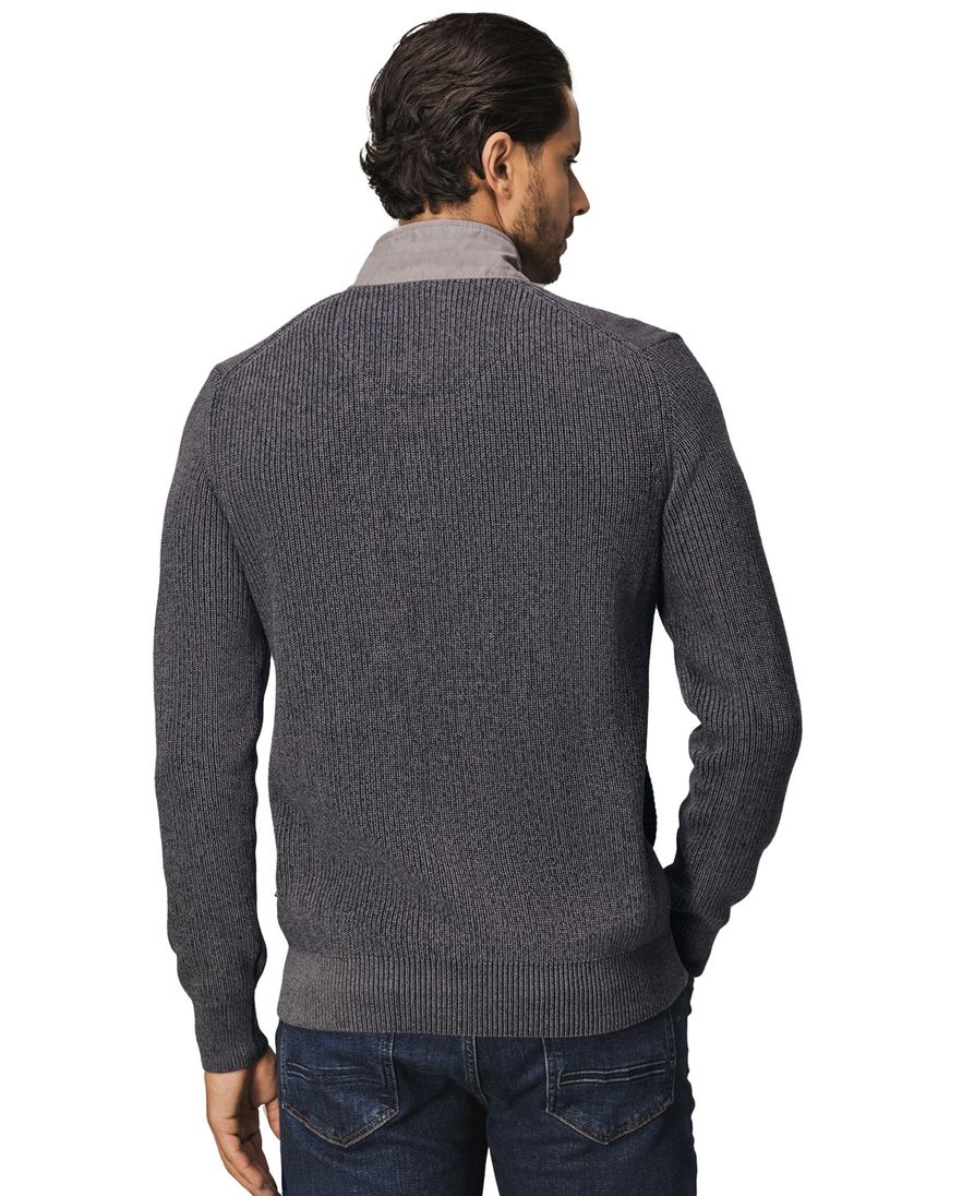 Sweatvest State of Art normale fit grijs katoen