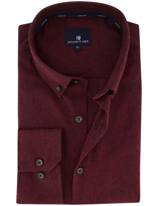 Overhemd Sate of Art ml 5 bordeaux button-down board