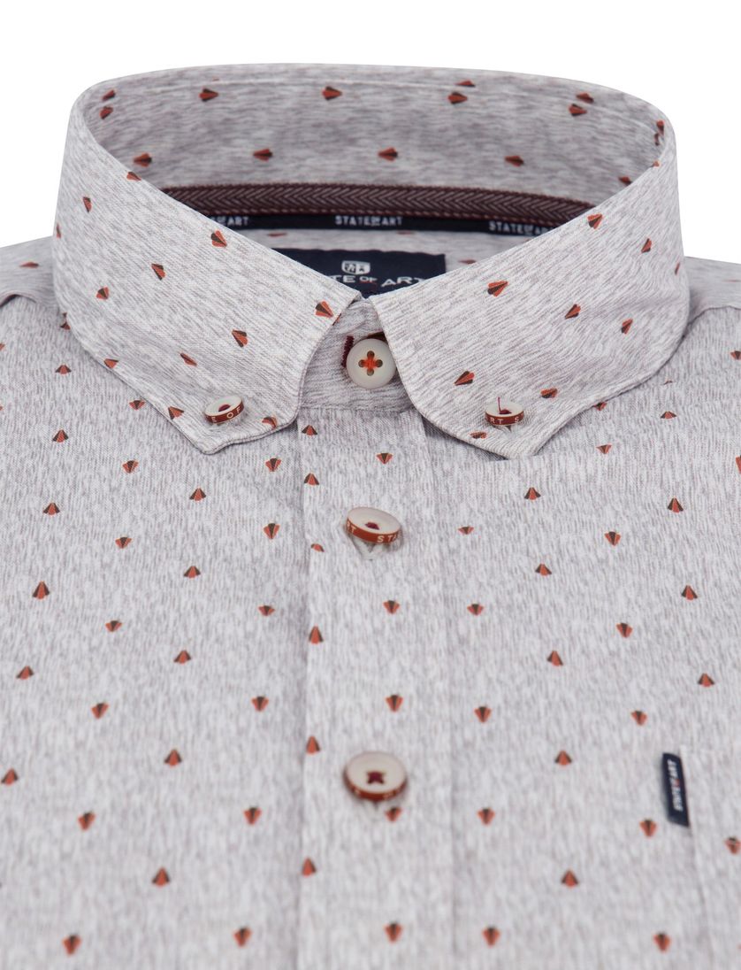 Grijs geprint State of Art overhemd ml 5