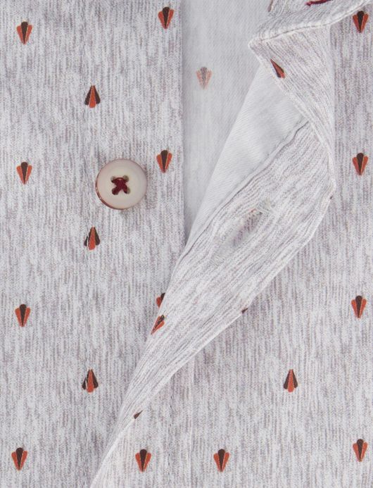 State of Art overhemd ml 5 grijs geprint