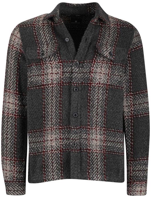 State of art grijs overshirt geprint wijde fit