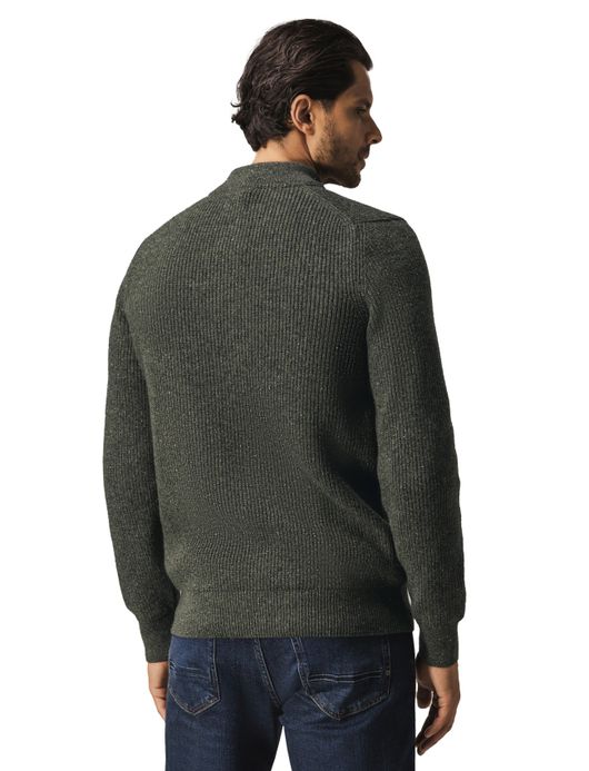 State of Art vest groen gemeleerd wol