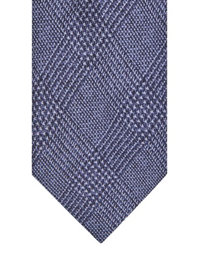 Profuomo Stropdas Profuomo blauw zijde geruit